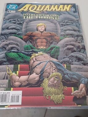 DC Aquaman Comic Cover — Green, Orange, Yellow In A Sleeve